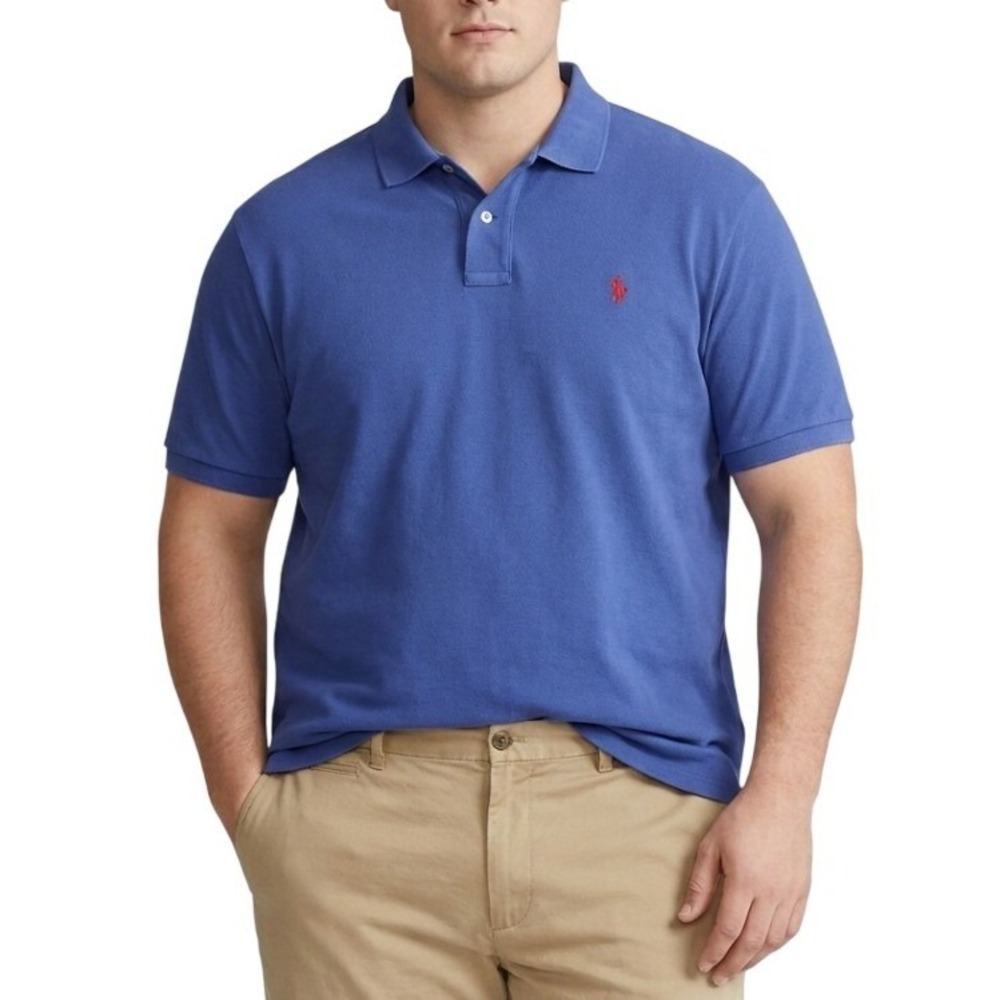 Polo Ralph Lauren Polo Shirt Mens 2XL‎ Blue Short Sleeve Classic Fit Big Pony